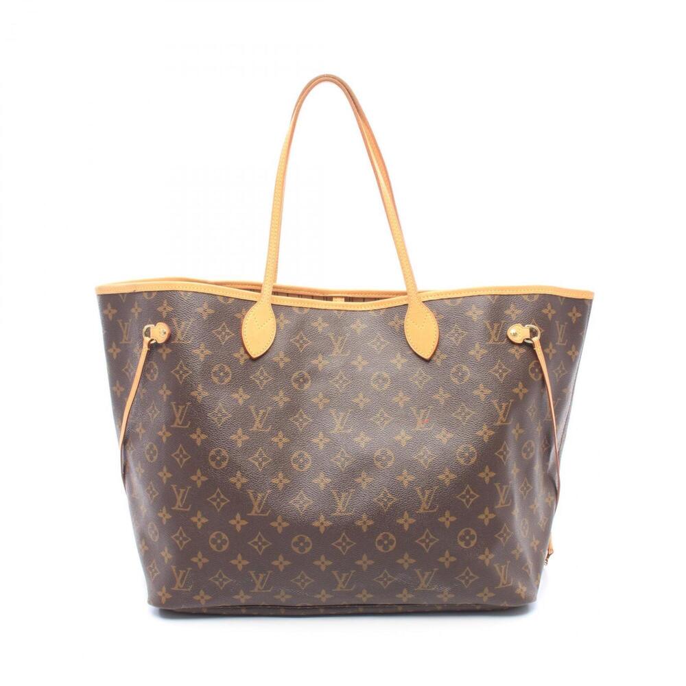 Louis Vuitton Neverfull GM Monogram Tote Bag Handbag, Coated Canvas and Leath...